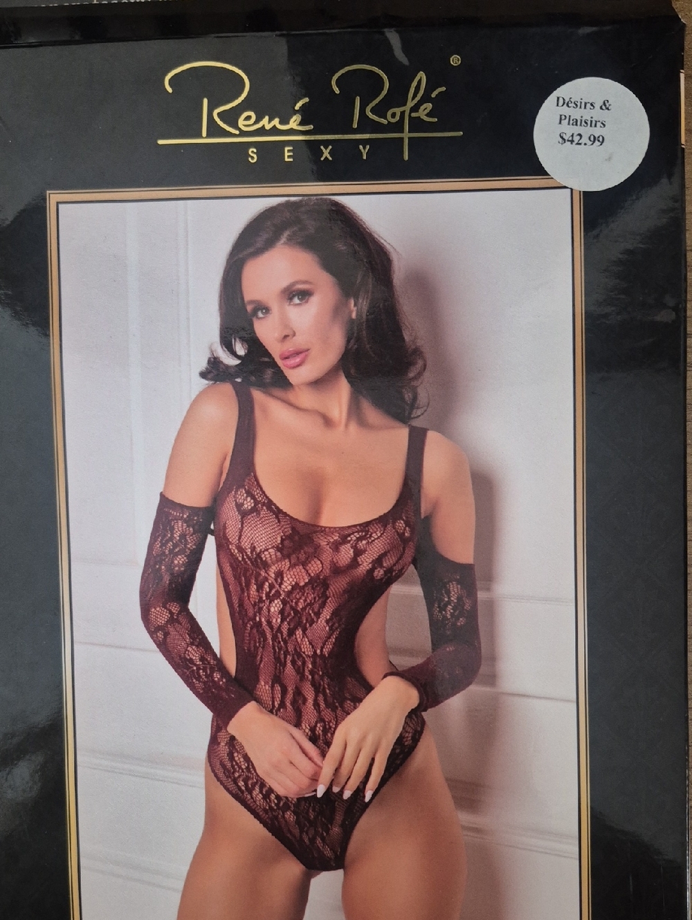 Women's Lace Cutout Teddy - Burgundy